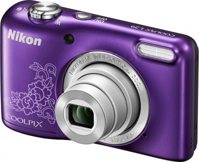 Компактный фотоаппарат Nikon Coolpix L29 (Purple Patterned) - общий вид