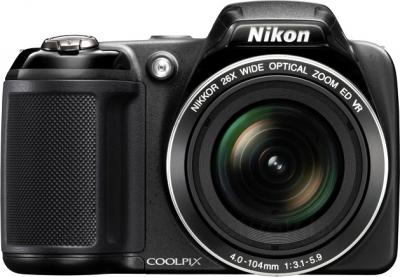 Компактный фотоаппарат Nikon Coolpix L330 (Black) - вид спереди