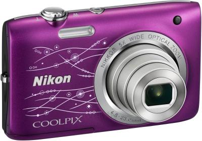 Компактный фотоаппарат Nikon Coolpix S2800 (Purple Patterned) - общий вид