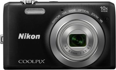 Компактный фотоаппарат Nikon Coolpix S6700 (Black) - вид спереди