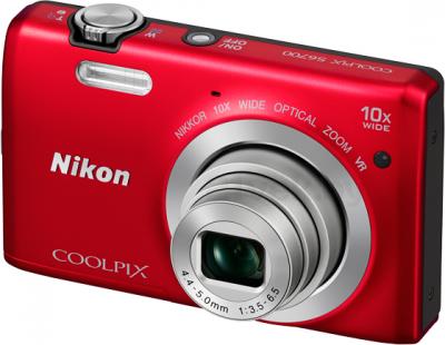 Компактный фотоаппарат Nikon Coolpix S6700 (Red) - общий вид