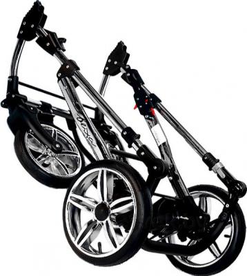 Детская универсальная коляска Bexa Fashion Roxy Chrome (205) - в сложенном виде