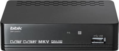 Тюнер цифрового телевидения BBK SMP124HDT2 (темно-серый) - общий вид
