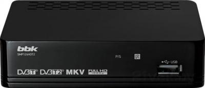 Тюнер цифрового телевидения BBK SMP124HDT2 (черный) - общий вид