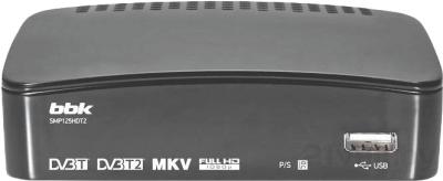 Тюнер цифрового телевидения BBK SMP125HDT2 (темно-серый) - общий вид