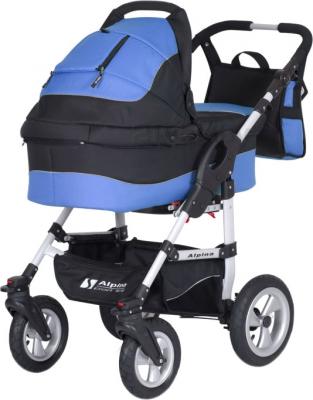 Детская универсальная коляска Riko Alpina (Neon blue) - общий вид