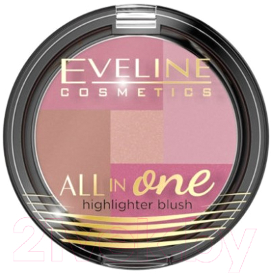 

Румяна Eveline Cosmetics, Бежевый;персиковый;розовый, All In One №02