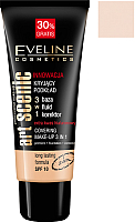 Тональный крем Eveline Cosmetics Art Professional Make-Up 3 в 1 светлый бежевый (30мл) - 