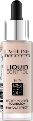 Тональный крем Eveline Cosmetics Liquid Control №005 Ivory инновационный жидкий (32мл)
