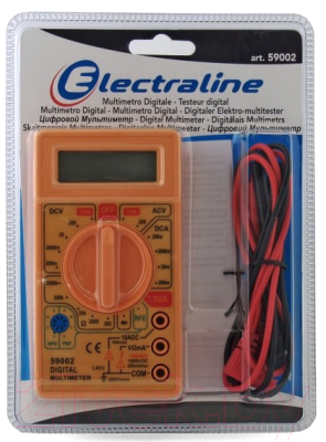 Мультиметр цифровой Electraline 59002 (желтый)