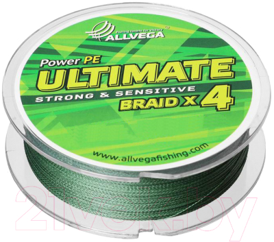 Леска плетеная Allvega Ultimate 135м 0.24мм / U135DGR024 (темно-зеленый)