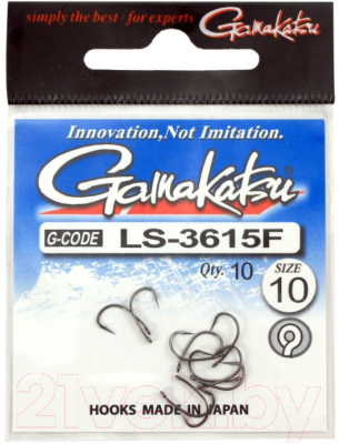 

Крючок рыболовный Gamakatsu, LS-3615F N/L №10 / 149010-01000