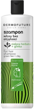 Шампунь для волос DermoFuture Daily Care с зеленым чаем и глиной (380мл)