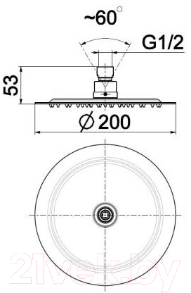 Лейка верхнего душа Armatura 842-351-00-BL