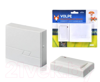 Электрический звонок Volpe UDB-Q020 W-R1T1-16S-30M-WH / 11013