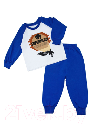 Пижама детская Amarobaby Superheroes Cloak / AB-OD21-SC11/20-104 (синий, р. 104)