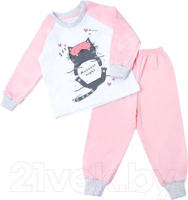 Пижама детская Amarobaby Superheroes Muuur night / AB-OD21-SM11/06-104 (розовый, р. 104)
