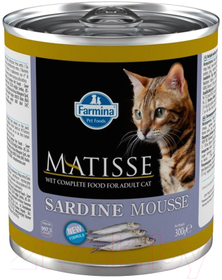 Влажный корм для кошек Farmina Matisse Mousse Sardine (300г)