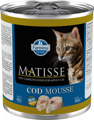 Влажный корм для кошек Farmina Matisse Mousse Cogfish (300г)