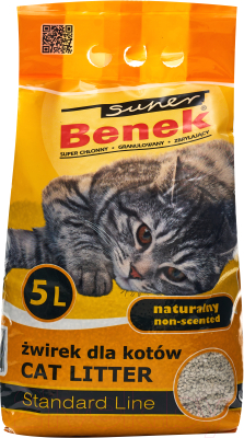 Наполнитель для туалета Super Benek Naturalny (5л/3.7кг)