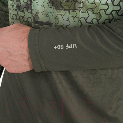 Изображение товара Лонгслив спортивный FHM Mark Evo V2 8491 (XS, принт хаки/хаки)