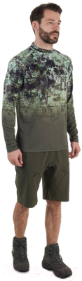Изображение товара Лонгслив спортивный FHM Mark Evo V2 8491 (XS, принт хаки/хаки)