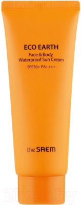 Крем солнцезащитный The Saem Eco Earth Face&Body Waterproof Sun Cream SPF 50+ PA++++  (100мл)