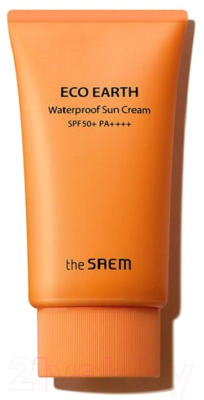 Крем солнцезащитный The Saem Eco Earth Waterproof Sun Cream SPF 50+ PA++++ (50мл)