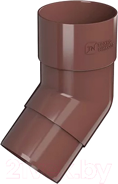 Колено для водостока Технониколь ПВХ 108 градусов / 519644 (коричневый)