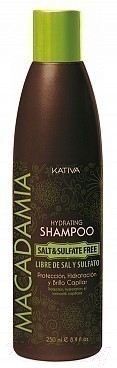 Шампунь для волос Kativa Macadamia Интенсивно увлажняющий для нормальнх и поврежд волос (250мл)