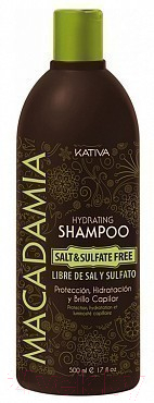 Шампунь для волос Kativa Macadamia Интенсивно увлажняющий для нормальнх и поврежд волос (500мл)