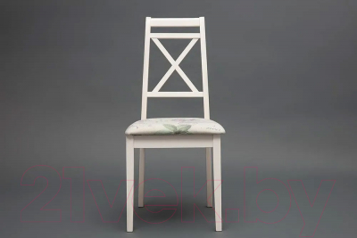 Стул Tetchair Picasso 45x53x97 (дерево гевея/Ivory White/слоновая кость/ткань прованс №13)