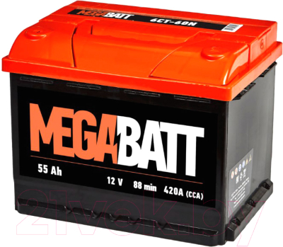 Автомобильный аккумулятор Mega Batt Batt R+ 420A / 6СТ-55АзЕ (55 А/ч)