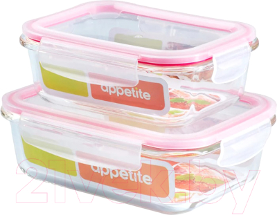 Набор контейнеров Appetite SLRF (розовый)