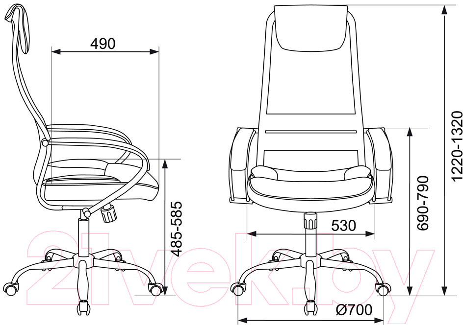 Кресло офисное Бюрократ CH-608SL Eco (черный/хром)