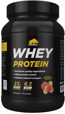 Протеин Prime Kraft Whey  (900г, банка, клубника-банан)