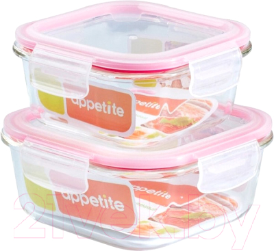 Набор контейнеров Appetite SLSF (розовый)