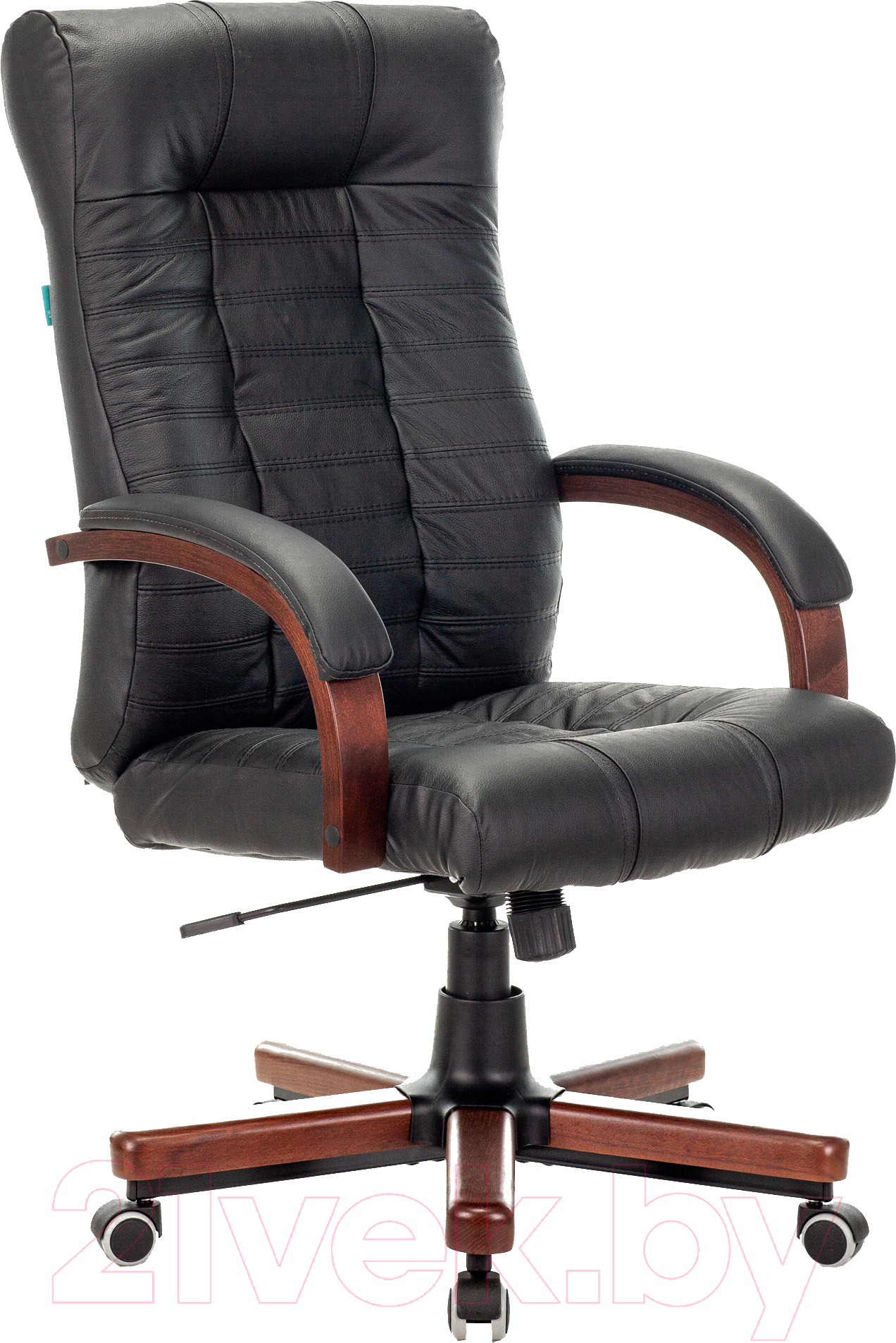 Кресло офисное Бюрократ KB-10 WALNUT (черный/дерево)