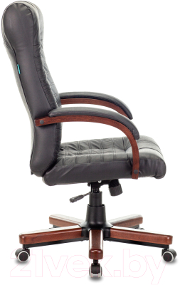 Кресло офисное Бюрократ KB-10 WALNUT (черный/дерево)