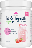 Протеин Prime Kraft Fit & Health Vegan Protein Shake клубничный коктейль (500г) - 
