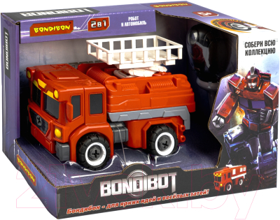 Игрушка-конструктор Bondibon Bondibot 2 в 1 Пожарная машина-робот / ВВ5259