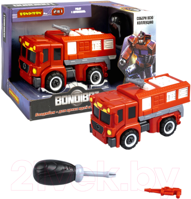 Игрушка-конструктор Bondibon Bondibot 2 в 1 Пожарная машина-робот / ВВ5260
