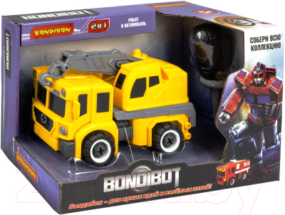 Конструктор Bondibon Bondibot 2 в 1 Строительный автокран-робот / ВВ5255