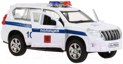 Автомобиль игрушечный Технопарк Toyota Полиция / PRADO-P-WH (белый)