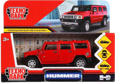 Автомобиль игрушечный Технопарк Hummer H2 / HUM2-12-RD (красный)