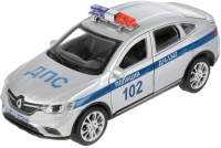Автомобиль игрушечный Технопарк Renault Arkana Полиция / ARKANA-12POL-SR (серебристый) - 