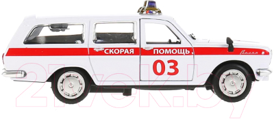 Автомобиль игрушечный Технопарк Газ 2402 Волга Скорая / 2402-12AMB-WH
