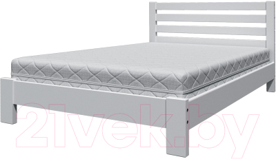 Полуторная кровать Bravo Мебель Вероника 140x200 (белый античный)
