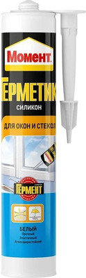 Герметик силиконовый Момент Для окон и стекол (280мл, белый) -