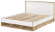 Двуспальная кровать Интерлиния SC-К160 160x200 (дуб золотой/белый платинум) - 